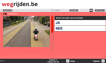 Scooter theorie examen oefenen